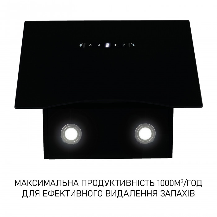 Витяжка декоративна похила Minola HVS 6612 BL 1000 LED