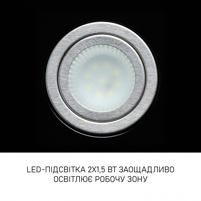 Витяжка декоративна похила Minola HVS 6612 BL 1000 LED