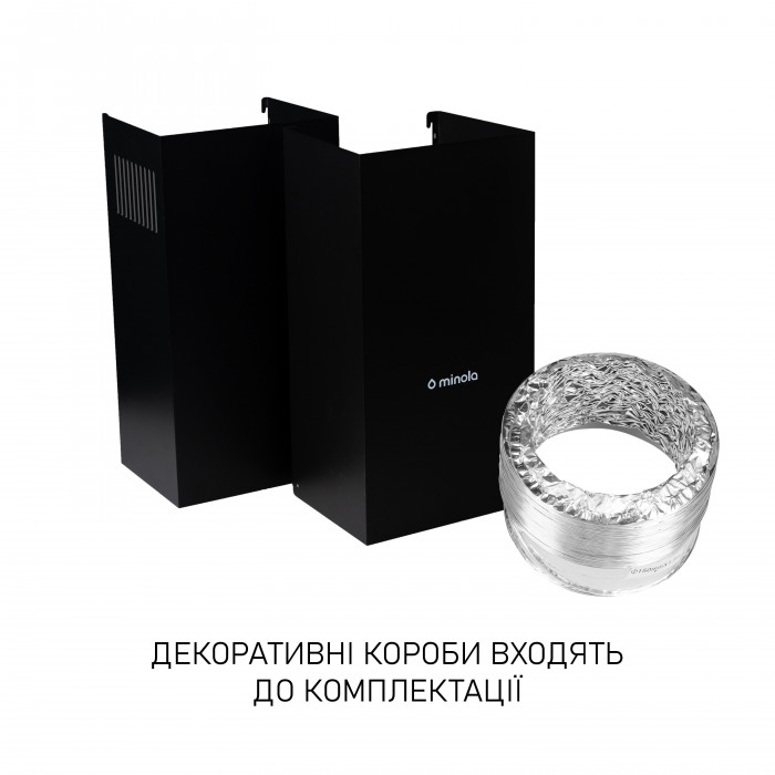 Витяжка декоративна похила Minola HVS 6612 BL 1000 LED