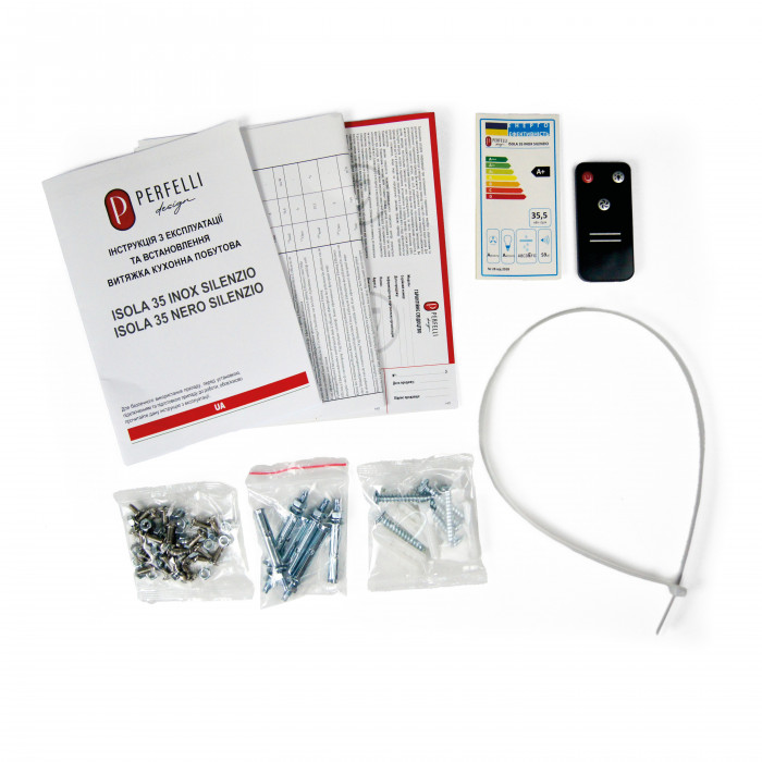 Витяжка острівна PERFELLI DESIGN ISOLA 35 INOX SILENZIO