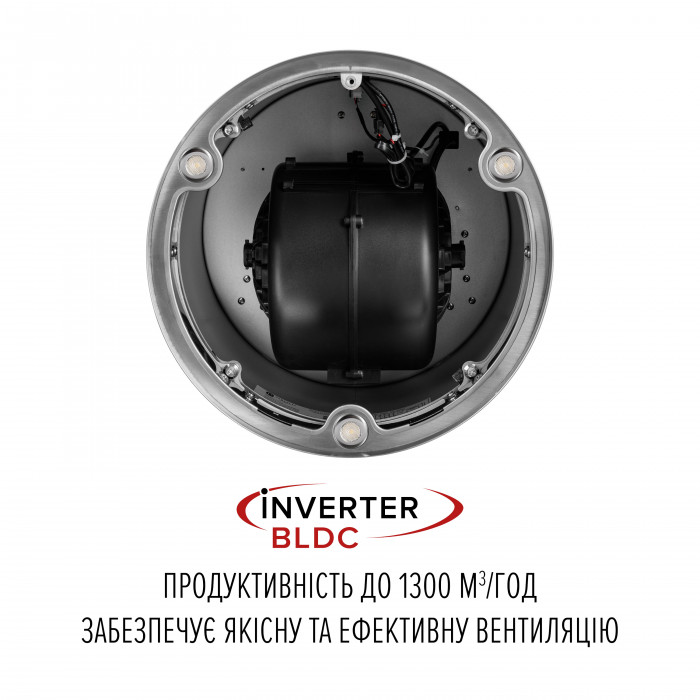 Витяжка острівна PERFELLI DESIGN ISOLA 35 INOX SILENZIO