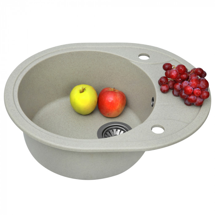 Мийка кухонна гранітна PERFELLI PRIMO OGP 135-58 SAND