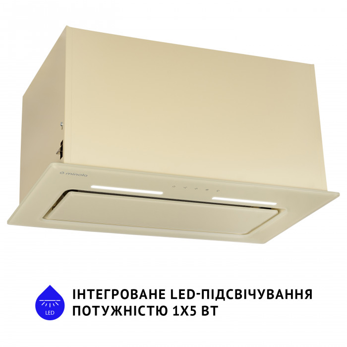 Витяжка повновбудована MINOLA HBI 6873 IV GLASS 1200 LED Line