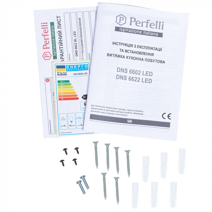 Витяжка декоративна похила PERFELLI DNS 6622 BL LED