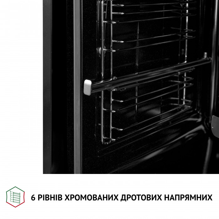 Духова шафа електрична PERFELLI DIAMOND 6D10NS NERO