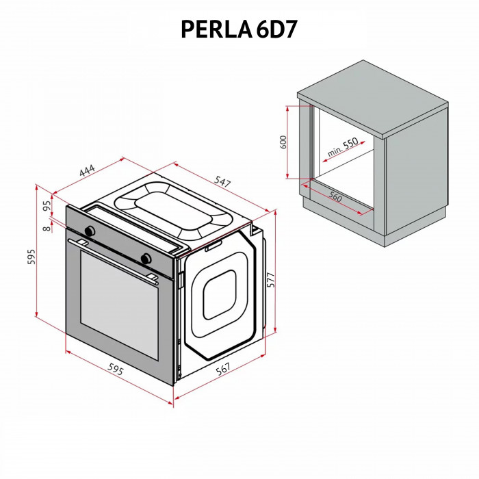 Духова шафа електрична PERFELLI PERLA 6D7 INOX