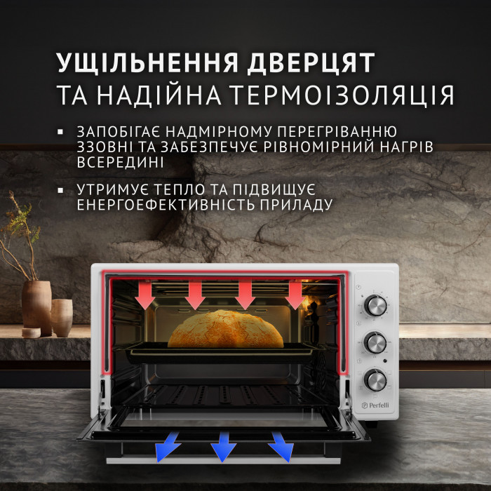 Електрична піч PERFELLI TRIMO 48 WHITE