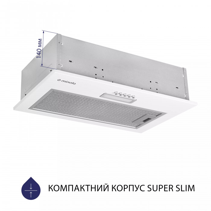 Витяжка повновбудована MINOLA HBI 5025 WH LED