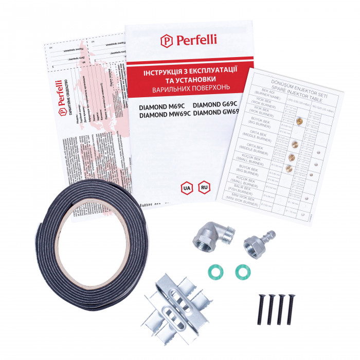 Поверхня газова на металі PERFELLI DIAMOND MW69C INOX