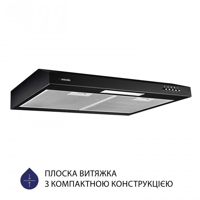 Витяжка плоска MINOLA HPL 612 BL