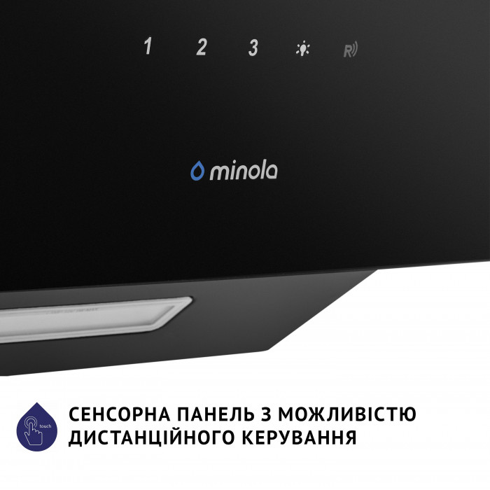 Витяжка декоративна похила MINOLA HVS 5224 BL 700 LED