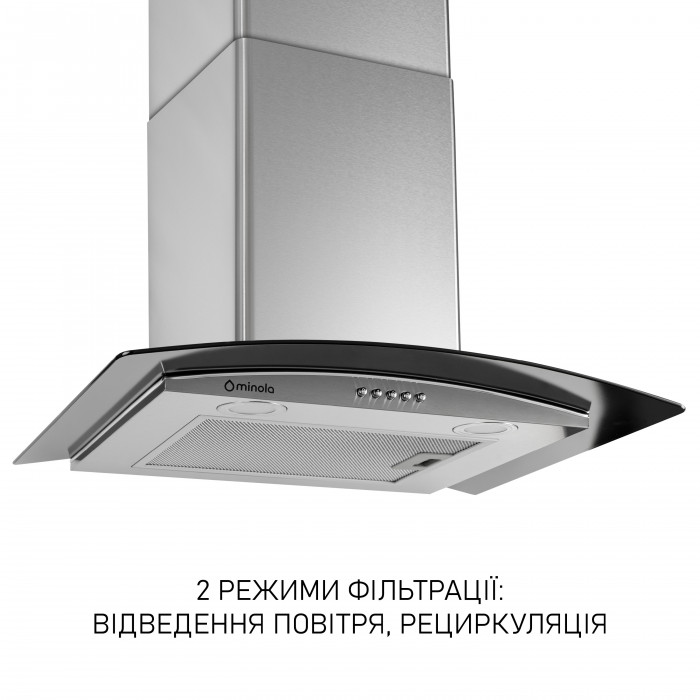 Витяжка декоративна зі склом MINOLA MTG 6642 I LED