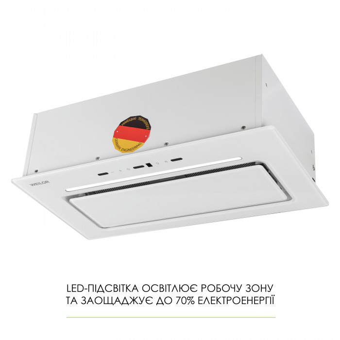 Витяжка повновбудована WEILOR LUMINA WBG 65 WHITE