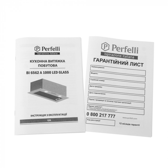 Витяжка повновбудована PERFELLI BI 6562 A 1000 W LED GLASS