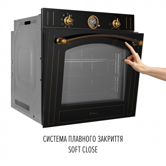 Духова шафа електрична PERFELLI VINTAGE 6A8N NERO