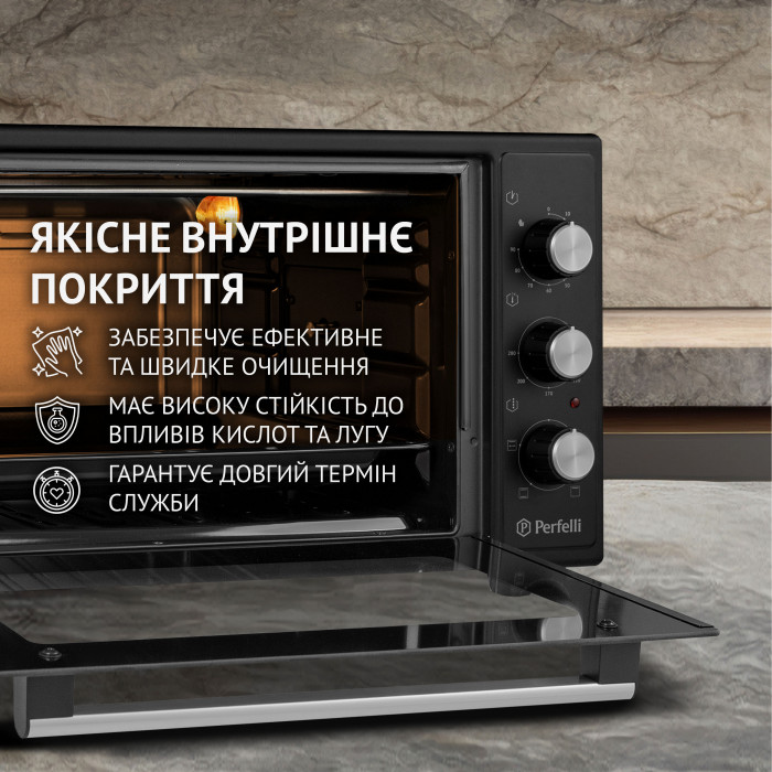 Електрична піч PERFELLI MIRAGE 48 BLACK