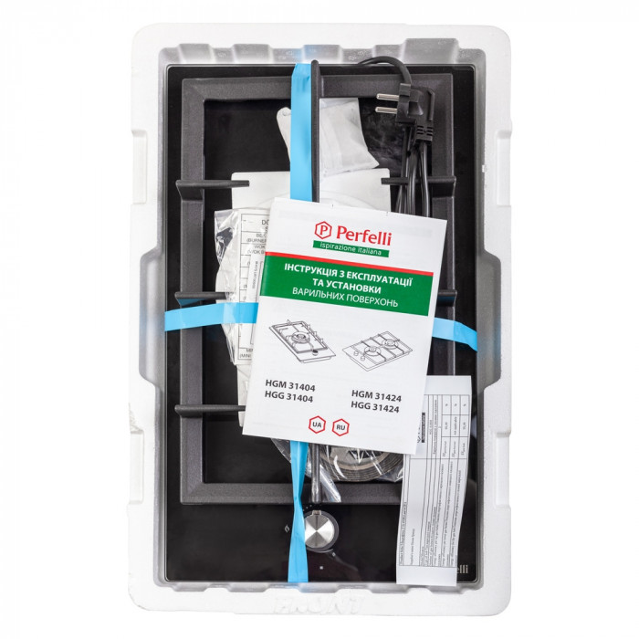 Поверхня газова Domino на склі PERFELLI HGG 31404 BL