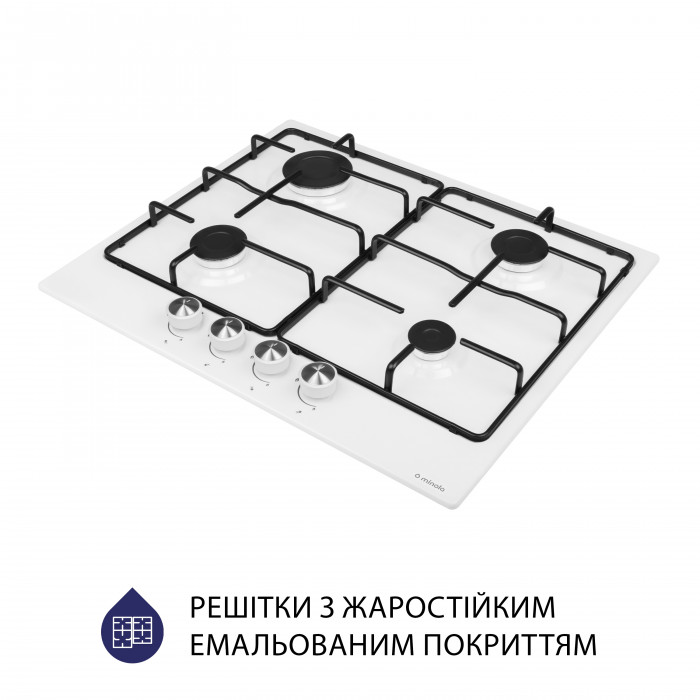 Поверхня газова на металі MINOLA MGM 61404 WH
