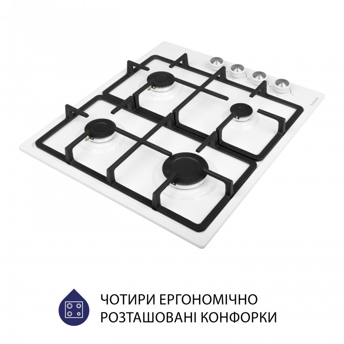 Поверхня газова на металі MINOLA MGM 615204 WH