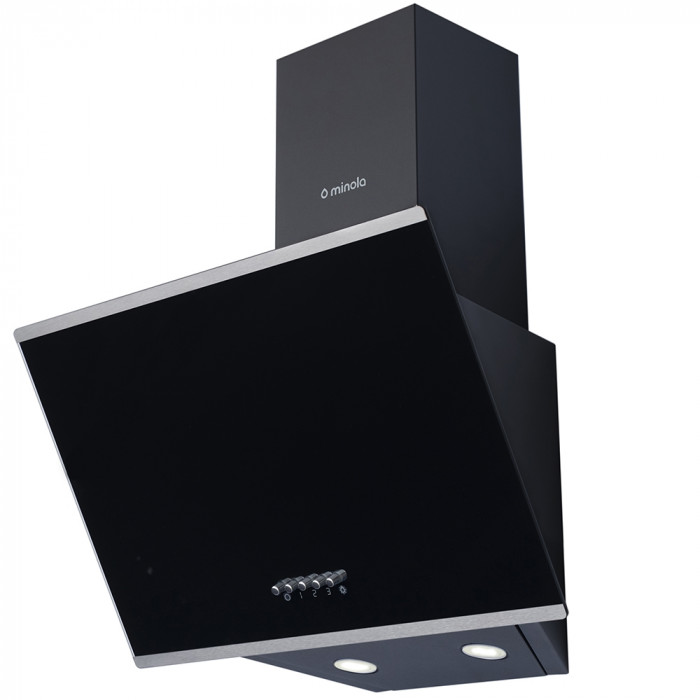 Витяжка декоративна похила MINOLA HDN 5202 BL/INOX 700 LED