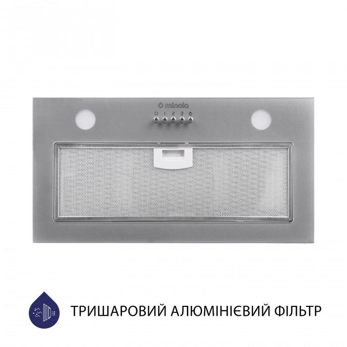 Витяжка повновбудована MINOLA HBI 5262 GR GLASS 700 LED
