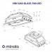 Витяжка повновбудована MINOLA HBI 5262 GR GLASS 700 LED