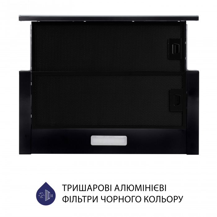 Витяжка телескопічна MINOLA HTLS 6634 BLF 1000 LED GLASS