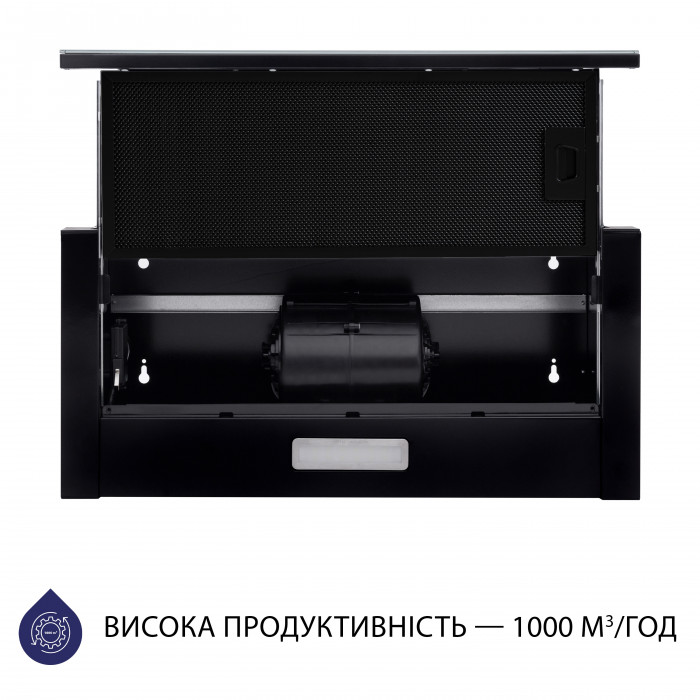 Витяжка телескопічна MINOLA HTLS 6634 BLF 1000 LED GLASS