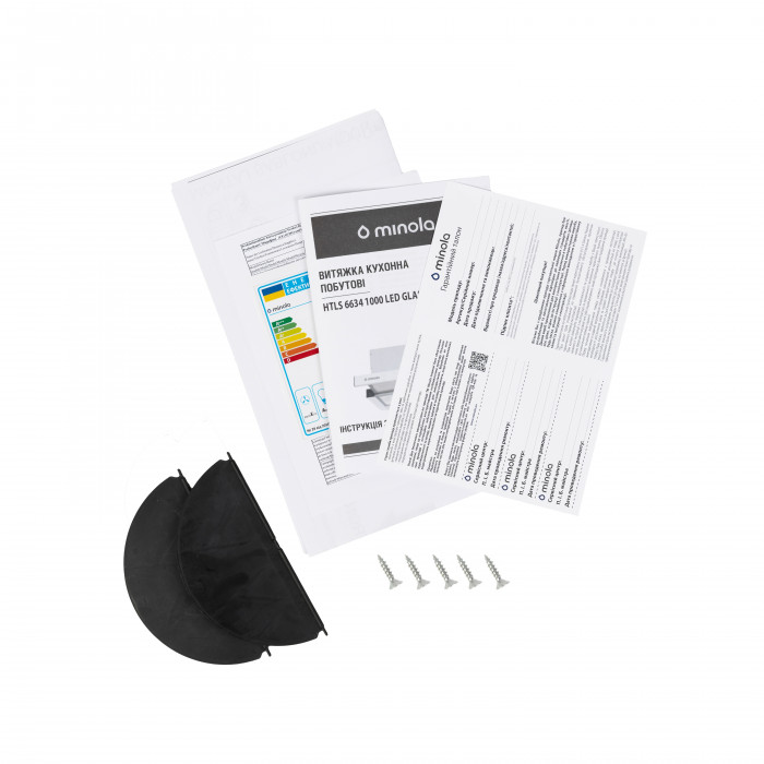 Витяжка телескопічна MINOLA HTLS 6634 BLF 1000 LED GLASS