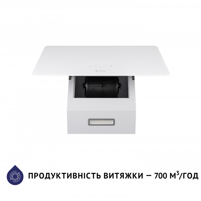 Витяжка декоративна похила MINOLA HVS 5224 WH 700 LED