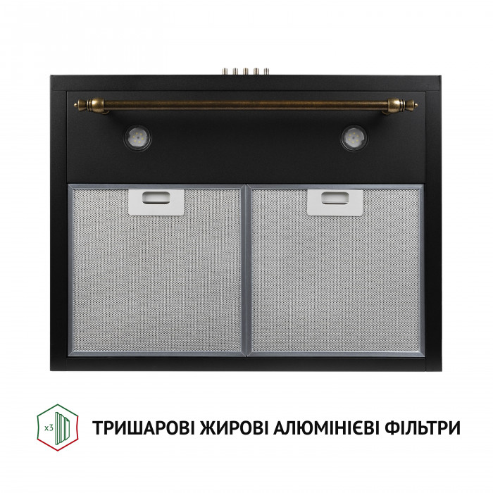 Витяжка купольна PERFELLI K 62320 BL 700 LED Retro