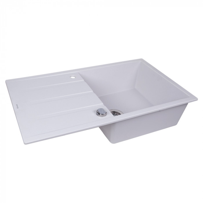 Мийка кухонна гранітна PERFELLI RIVIERA PGR 114-86  WHITE