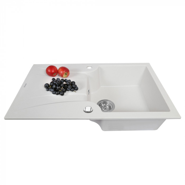 Мийка кухонна гранітна PERFELLI FELICINETTO PGF 114-78 WHITE