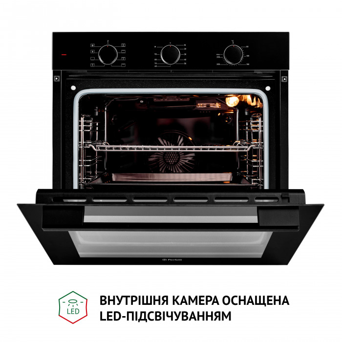 Духова шафа електрична PERFELLI DIAMOND 6M8L NERO