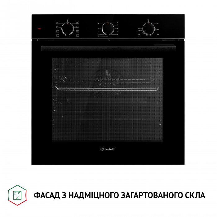 Духова шафа електрична PERFELLI DIAMOND 6M8L NERO