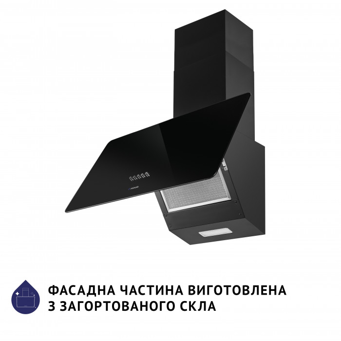 Витяжка декоративна похила MINOLA HDN 6224 BL 700 LED