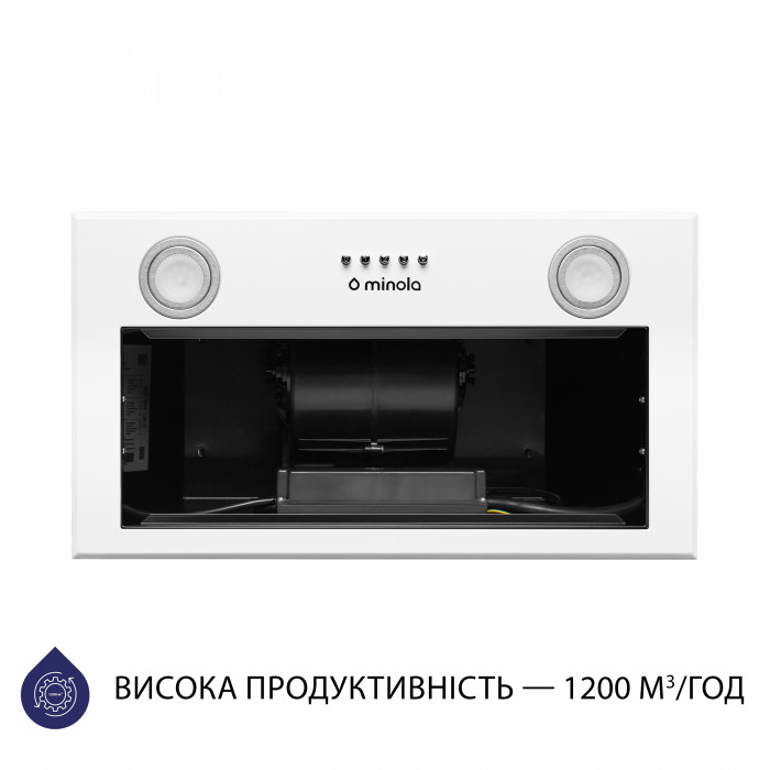 Витяжка повновбудована MINOLA HBI 5722 WH 1200 LED