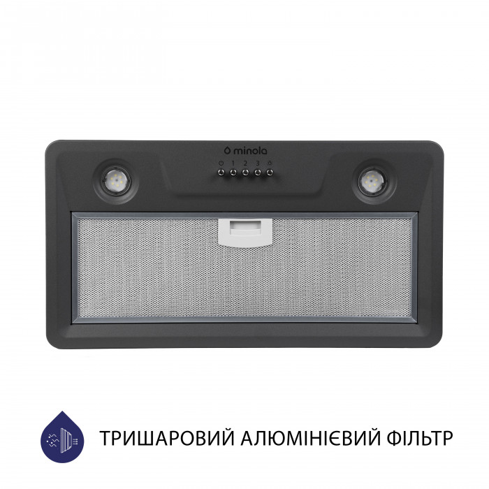 Витяжка повновбудована MINOLA HBI 5202 GR 700 LED