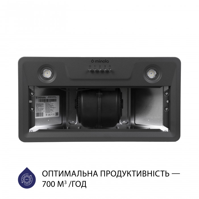 Витяжка повновбудована MINOLA HBI 5202 GR 700 LED