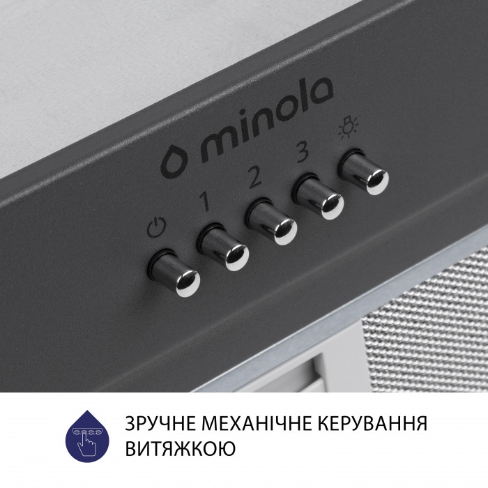 Витяжка повновбудована MINOLA HBI 5202 GR 700 LED