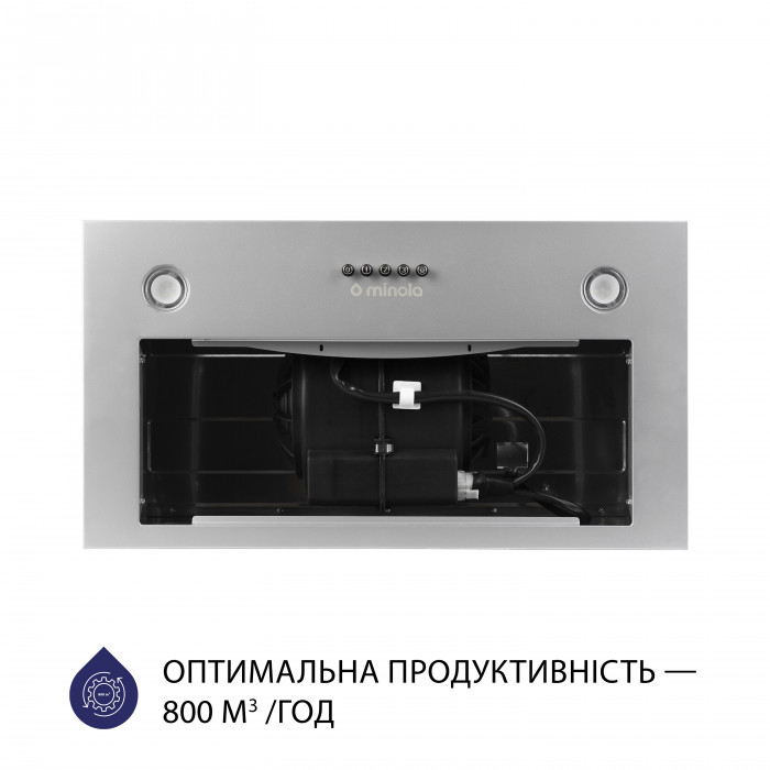 Витяжка повновбудована MINOLA HBI 5327 GR 800 LED