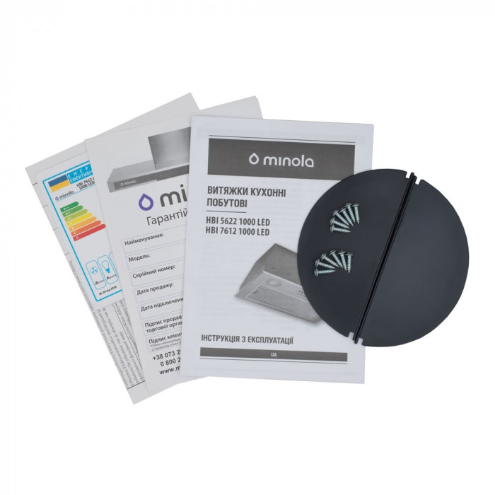 Витяжка повновбудована MINOLA HBI 7612 I 1000 LED