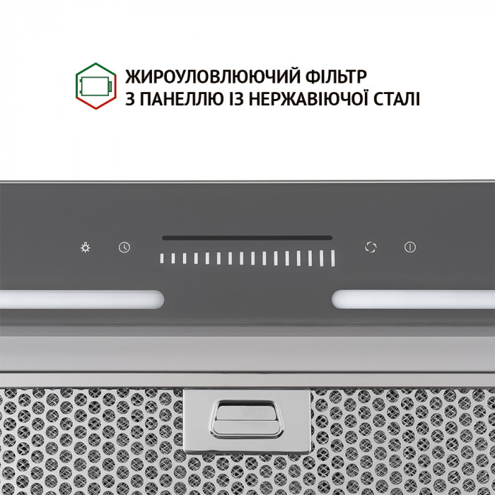 Витяжка повновбудована PERFELLI BSL 6783 GR 1100 DC