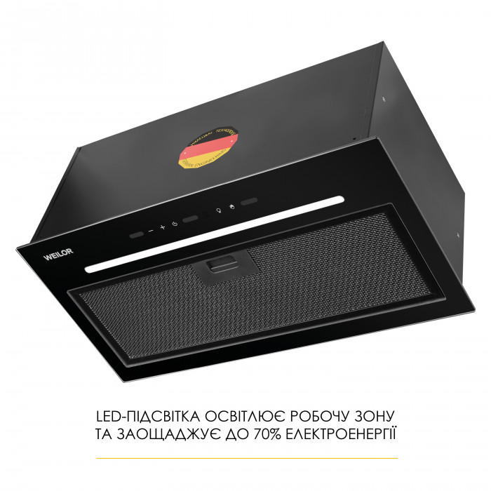 Витяжка повновбудована WEILOR LUNA WBG 56 BLACK