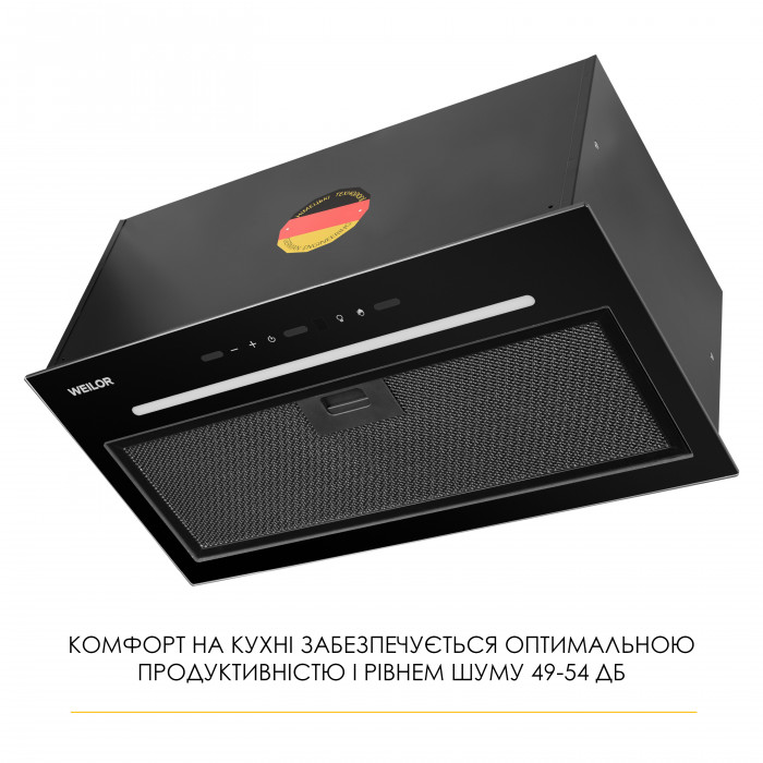 Витяжка повновбудована WEILOR LUNA WBG 59 BLACK SILENCE