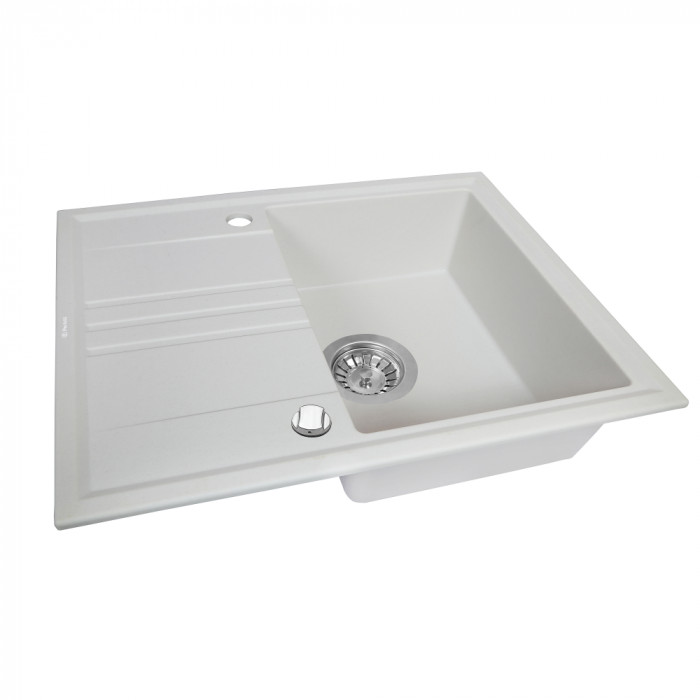 Мийка кухонна гранітна PERFELLI SILVE PGS 134-64 WHITE