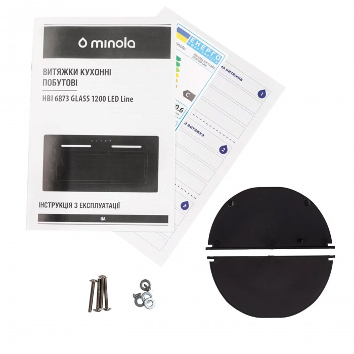 Витяжка повновбудовувана MINOLA HBI 6873 WH GLASS 1200 LED Line