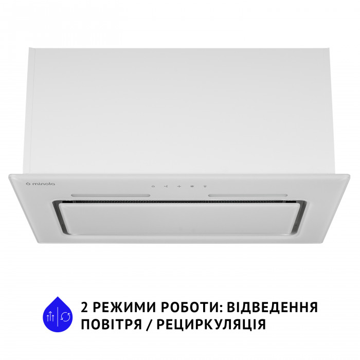 Витяжка повновбудовувана MINOLA HBI 6873 WH GLASS 1200 LED Line