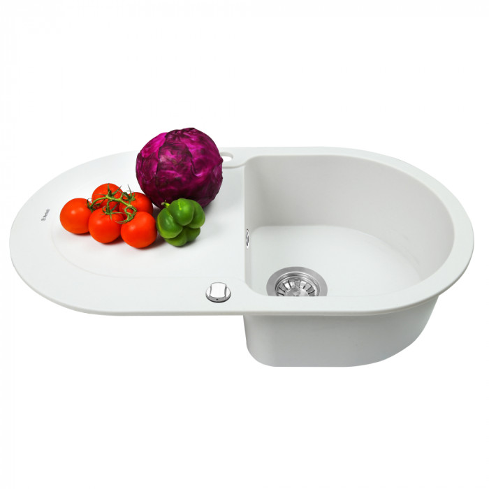 Мийка кухонна гранітна PERFELLI IZETTA OGI 114-78  WHITE