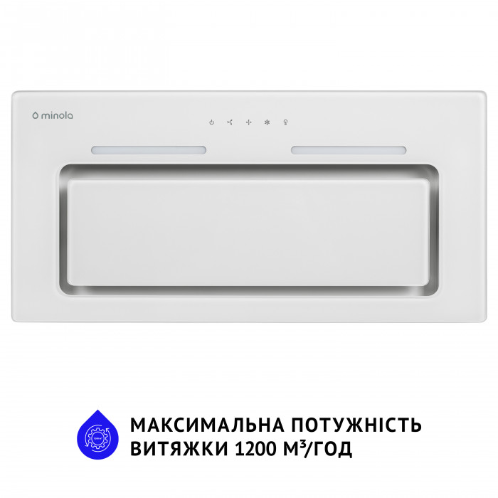 Витяжка повновбудовувана MINOLA HBI 6873 WH GLASS 1200 LED Line